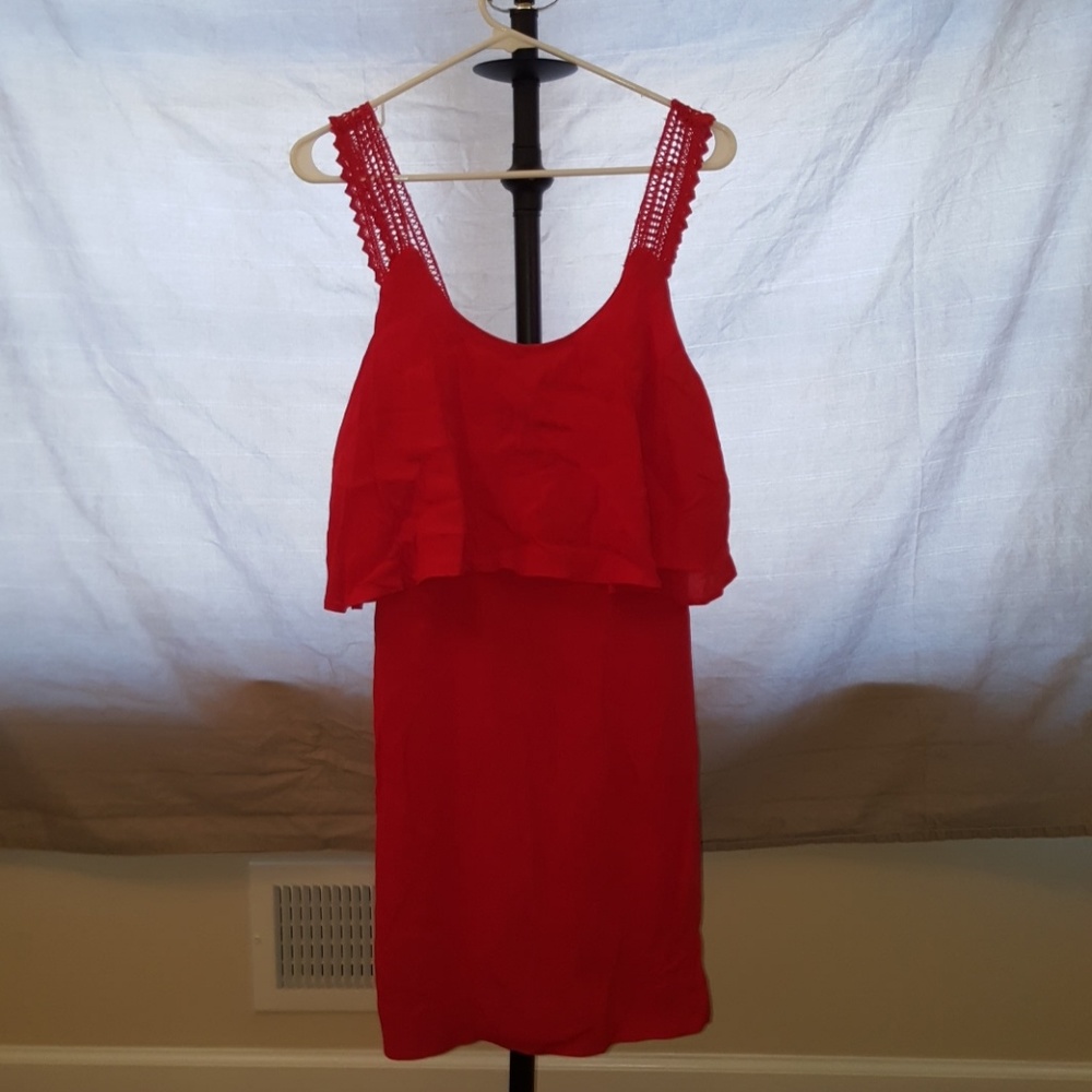 MaEve from Anthropology NBW red/orange fire dress